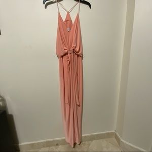 T Bags stunning melon drape gown NWT